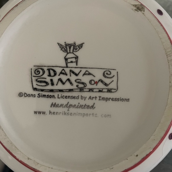 Dana Simson hand painted cat teapot used water only - Picture 5 of 6